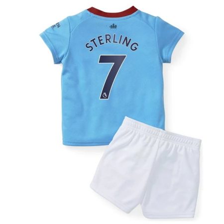 Camisola Manchester City Raheem Sterling 7 Criança Equipamento Principal 2021-22